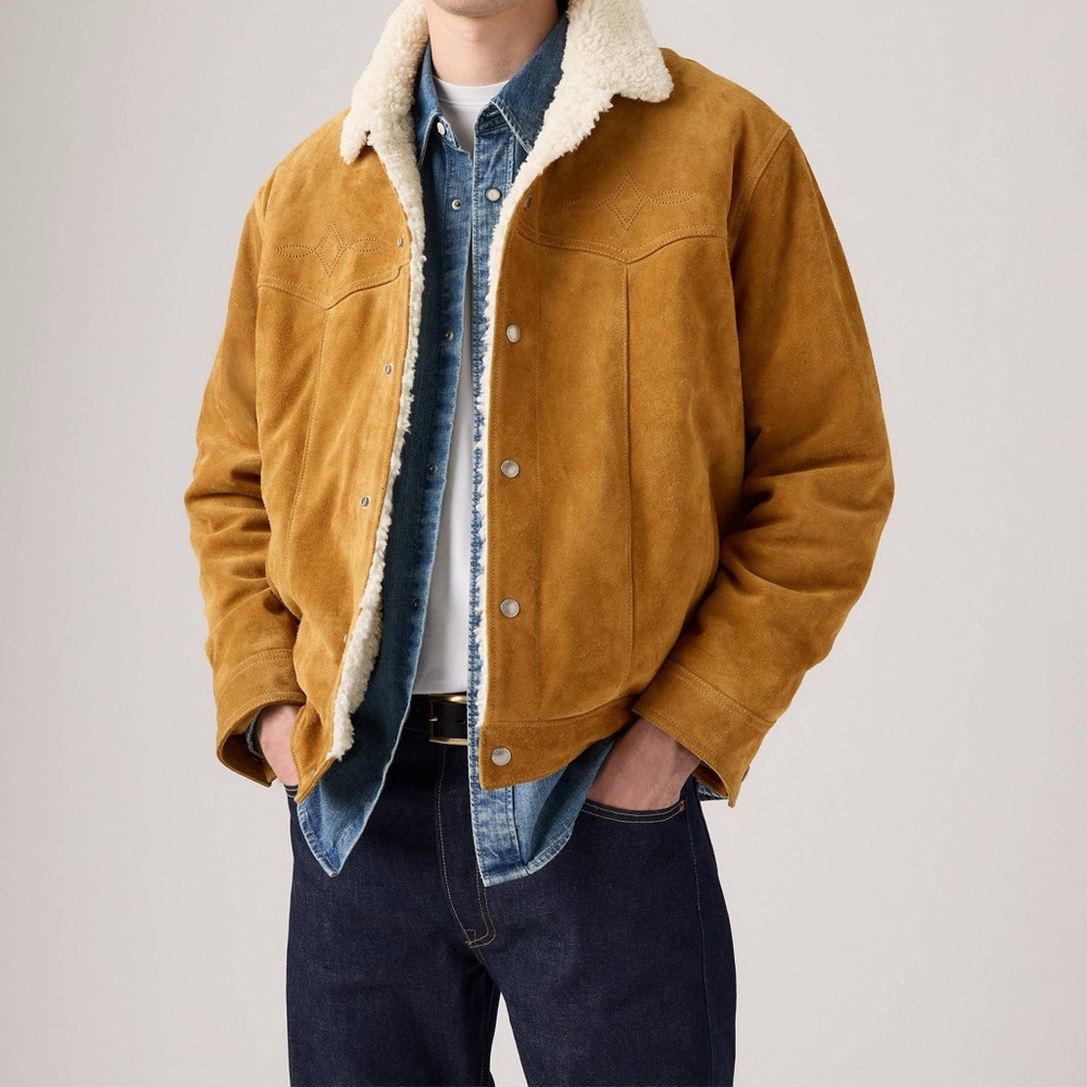 Levi’s Western Suede Sherpa Trucker Jacket